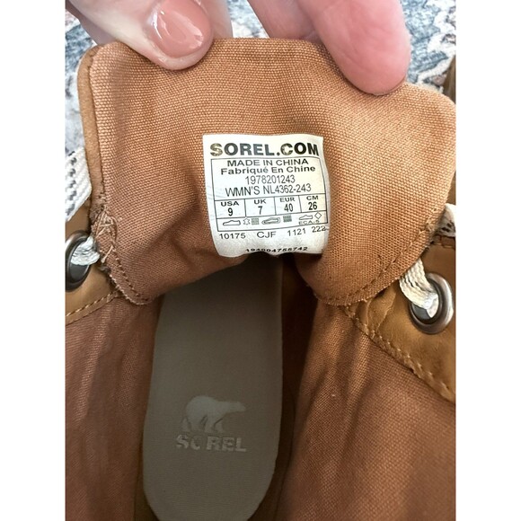 Sorel Joan Of Arctic Wedge III Lexie Boots Sz 9 EUR 40 Brown Leather Waterproof - Picture 5 of 8